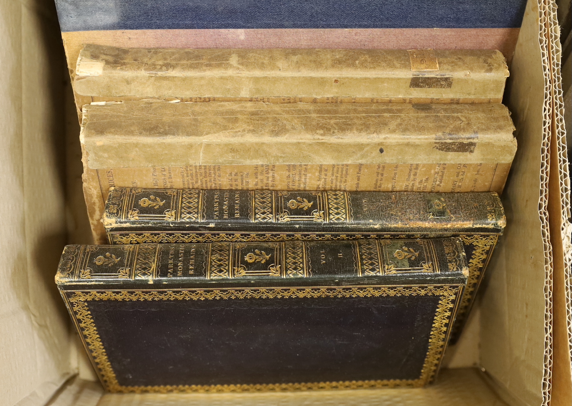 Storer, James- History and Antiquities of the Cathedral Churches of Great Britain, 4 vols., 4 additional engraved titles and 274 engraved plates and plans [correct as list], near contemporary maroon half morocco, gilt to